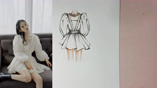 從趙麗穎同款白色連衣裙看服裝設計手繪學習
